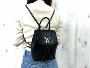 美品 LOUIS VUITTON ルイヴィトン ロックミー バックパック ミニ ノワール リュックサック バッグ M54573 レザー 71543