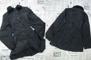 コムサデモード COMME CA DU MODE 良品 コート 日本製 中綿 黒 ブラック 002052