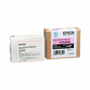 【新品】（まとめ） エプソン EPSON PX-P／K3インクカートリッジ ビビッドライトマゼンタ 80ml ICVLM48 1個 【×6セット】