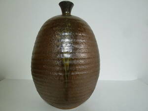  茶道具　備前焼壺　 伝統工芸品茶器 陶器 アンティーク コレクション 工芸品 花瓶　花器