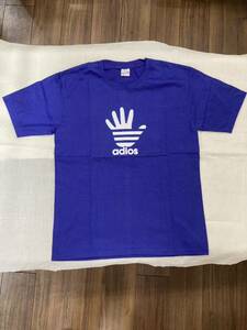 ☆新品☆アディオスTシャツ　XLサイズ　青色　クリックポスト　XL-14