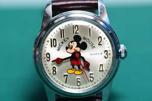 ヴィンテージ　ミッキーマウス 手巻腕時計　● HELBROS 　ヘルブロス　● 最高級17石仕様　●OH済み