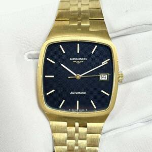 LONGINES Cal.L633.1 Square Automatic K18 Yellow Gold Vintage Black ロンジン ヴィンテージ スクエア 18金無垢 オートマ