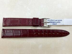 MORELLATO 16mm Burgundy マットアリゲーター TIPO PATEK