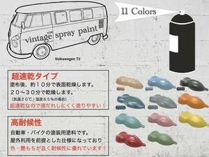 ビンテージ レトロ ミリタリー 艶消し スプレー塗料 [NOS Paint] [11色] 自動車/バイク塗装 つや消し シャビーシック くすみカラー