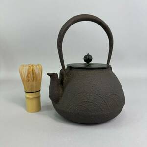 時代物 龍文堂造 鉄瓶 銅製蓋 茶道具 煎茶道具