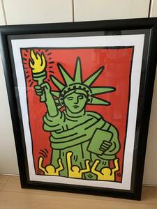 Keith Haring ‘Statue of Liberty’ ‘1986 ‘ ポスター額付き