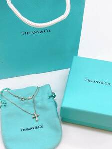 S4274● TIFFANY＆Co. ティファニー エルサ ペレッティ SV925刻印 クロス ミニ ネックレス ジュエリー レディース アクセサリー シルバー