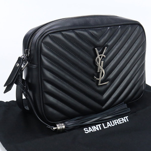 中古良品サンローランSAINT LAURENT ルー カメラバッグ ブランド ショルダーバッグ 612544 ブラック ランク：A us-2