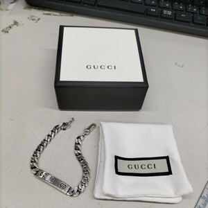 B3591 GUCCI グッチ ゴースト ドクロ ブレスレット サイズ表記18 キヘイ 喜平 シルバー925