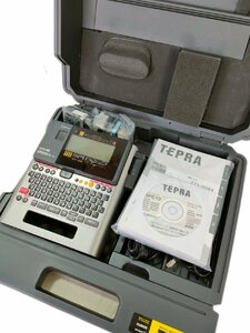 ２　KING JIM TEPRA PRO SR950 収納ケース SR9BTN　インク(ホワイト)、クリーニングテープ付