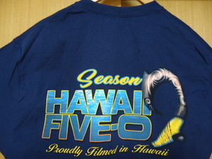 即決　ハワイ　ファイブオー　FIVE-O Season 7 スタッフ　Ｔシャツ　紺色　Ｌ