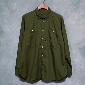 KLASICA クラシカ TYPE-WRITER CLOTH SHIRTS コットン タイプライター ミリタリー ポケット オーバー シャツ size.2 (M) カーキ グリーン