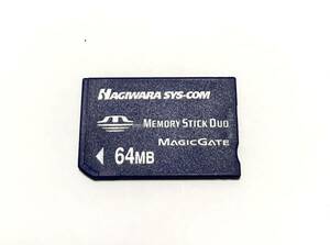 HAGIWARA SYS-COM Memory Stick PRO Duo 64MB MAGIC GATE メモリースティックプロデュオ 中古品
