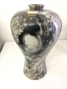 ★【売り切り！】KOREA　ILSHINSTONE　1977　高級 花瓶 花器 フラワーベース　壺 重厚感 大理石