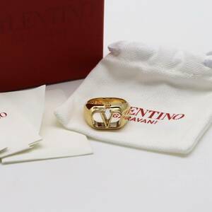 ヴァレンティノガラヴァーニ ロゴ リング ゴールドカラー メンズ VALENTINO GARAVANI