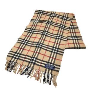 1円 BURBERRY バーバリー バーバリーズ ノバチェック マフラー ウール100％