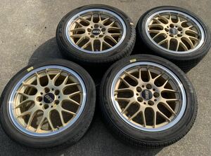 【 BBS ホイール タイヤ 4本セット 7J 8J 2本ずつ FOGED Foged foged 鍛造 17インチ PCD114.3 5穴 5H 中古品 】 215/45ZR17 235/45ZR17