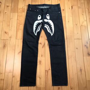 シャーク デニム パンツ Lサイズ a bathing ape BAPE shark denim pants エイプ ベイプ アベイシングエイプ ジーンズ jeans w65