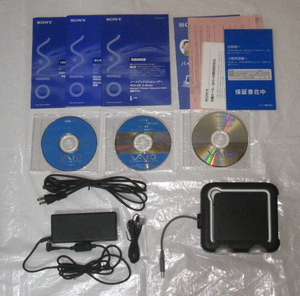 SONY　PCG-QR Eシリーズ用付属品一式　リカバリCD,FDD,ACアダプタ,マニュアル