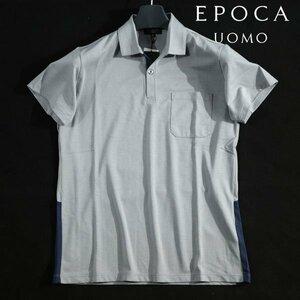 新品1円～★EPOCA UOMO エポカ ウォモ メンズ 半袖 襟付きシャツ ポロシャツ M グレー 正規店本物 ◆1204◆