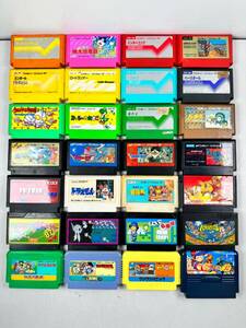 ♪【中古】Nintendo ファミリーコンピュータ ソフト 28本 まとめ ダブりなし 任天堂 ファミコン カセット 動作未確認 ジャンク ＠60(4)