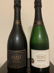 1円〜 【送料無料】Champagne Michel Genet　ミッシェル ジュネ シャンパーニュ　2本