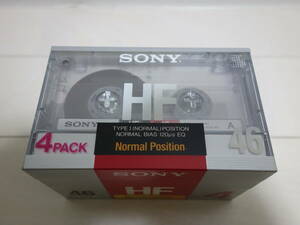 希少品 新品 カセットテープ HF 46分 4本セット パッケージ良好 HF46A ノーマルポジション (SONY ソニー)
