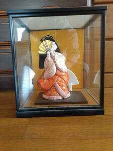 日本人形 市松人形　女の子 ガラスケース付き 伝統工芸　