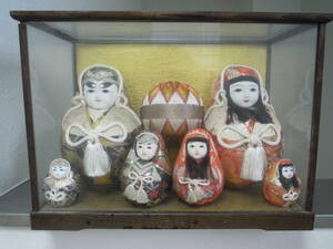 (F-か-13) 日本人形　雛だるま　夫婦だるま　雛人形　伝統工芸品　人形　だるま　中古