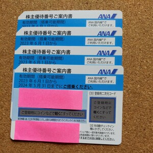 ◆即決有・迅速通知◆ANA株主優待券1枚　2024年5月31日まで