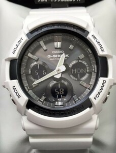 【カシオ】 ジーショック 新品 腕時計 GAW-100B-7AJF 電波ソーラー ホワイト 未使用品 メンズ 男性 CASIO