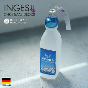 クリスマスツリー 飾り オーナメント INGE-GLAS MANUFAKTUR ウォッカ ホワイト スピリッツ ドリンク お酒 12.5cm［10113S013］