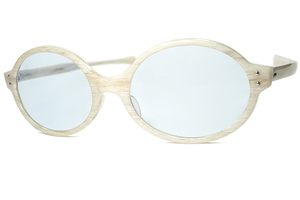 鋭角BONE LOOK稀少生地1960s USA製 デッドストック AMERICAN OPTICAL アメリカンオプティカル AO オーバルラウンド サングラス 眼鏡 a7503