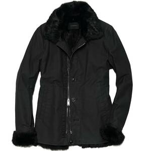 定価16.5万 junhashimoto N-1 RABBIT FUR DECK JACKET ３ 黒 ジュンハシモト ラビットファーデッキジャケット ダウン コート 1piu akm wjk