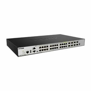 【新品】D-Link 10/100/1000BASE-T×24ポート スタッカブル Managed L3スイッチ (10GSFP+×4、SFP com