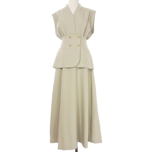 アメリヴィンテージ Ameri VINTAGE SHOULDER PADDED PEPLUM DRESS ワンピース ドレス M セージグリーン 02210590820 レディース