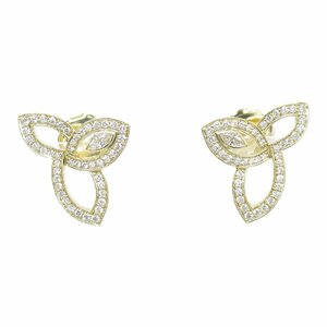 ハリーウィンストン リリークラスターピアス ブランドオフ HARRY WINSTON K18（イエローゴールド） ピアス 750YG 中古 レディース