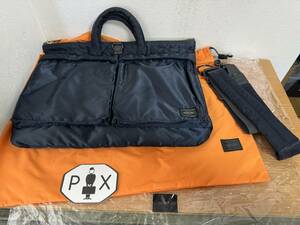 定価49500円●極美品●ポーター 吉田カバン PORTER タンカー PORTER PX TANKER 2WAY SHORT HELMET BAG ヘルメットバッグ アイアンブルー