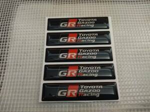 【送料込】GR Racing(ガズーレーシング) ステッカー 5枚セット プラスチック製 トヨタ TOYOTA TRD　