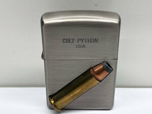 39【未使用】COLT　PYTHON　ZIPPO　ジッポ　オイルライター　タバコ　喫煙具　本体のみ　火花確認済
