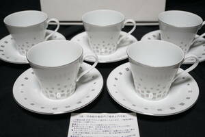 【AD2】　ジバンシー　コーヒーカップ＆ソーサ5客セット　日本製