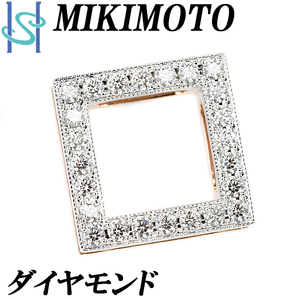 ミキモト ダイヤモンド ペンダントトップ K18WG PG 2way リバーシブル MIKIMOTO 送料無料 美品 中古 SH96320