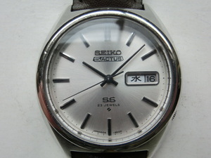 セイコー メンズ腕時計 5アクタスSS オートマチック 自動巻き 6106 シルバー色