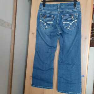 ★最終価格★＊ALPHA CUBIC jeans＊ヒップポケットがカッコいいデニムクロプトパンツ＊