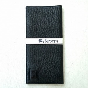 BURBERRY バーバリー 長財布 札入れ カード入れ ブラック レザー 日本製