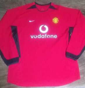 値下交渉 2002-03-04 ベッカム→ロナウド マンチェスターユナイテッド 長袖 XL NIKE 検)MANCHESTER UNITED L/S DB7 BECKHAM R7 RONALDO Y2K