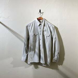 vintage cotton camel logo shirt ビンテージ 古着 長袖シャツ コットンシャツ キャメルシャツ 刺繍ロゴ 90s 80s 長袖