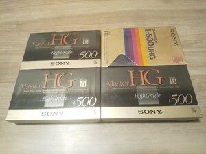 (送料230円)(新品未開封)(4個)SONY ソニー ビデオテープ BETA ベータ L-500UHG L-500MHGB ★カセットテープ 記録媒体 ビデオカセット