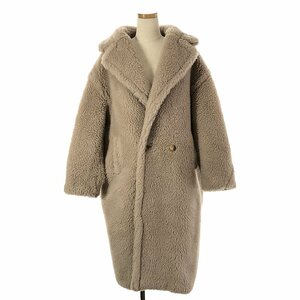 Max Mara / マックスマーラ | TEDDY BEAR テディベア アルパカ ウール シルク ボア アイコン コート | XS | ライトグレー系 | レディース